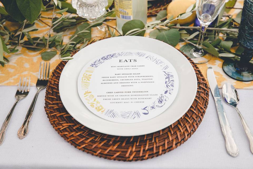 Rattan Charger Setting
