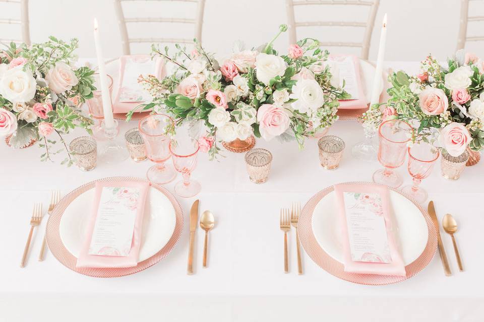 Blush Table Setting