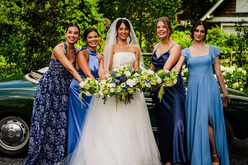 Garden Bridesmaid Bouquets