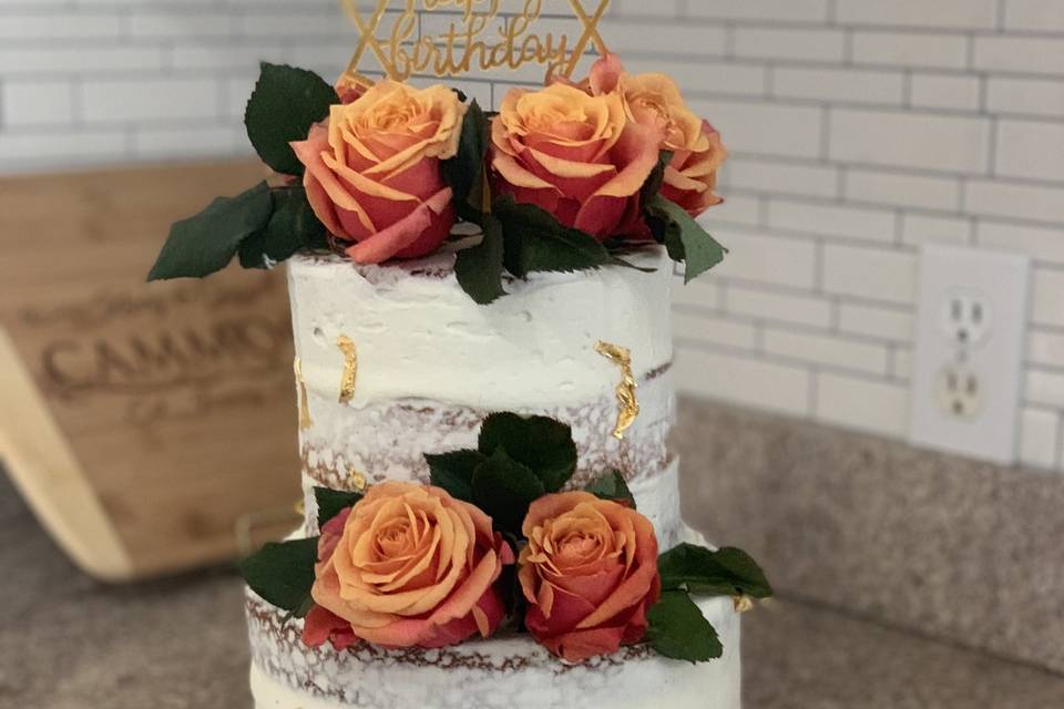 Naked Flower Cake