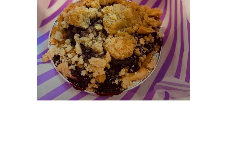 Mini blueberry crumb favor