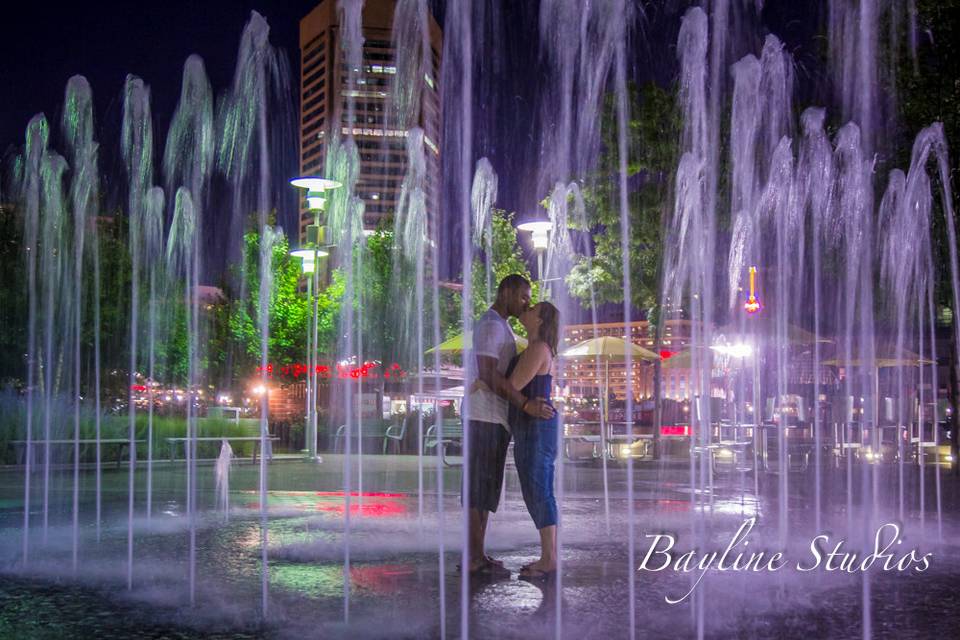 Inner Harbor Fountain Engagement