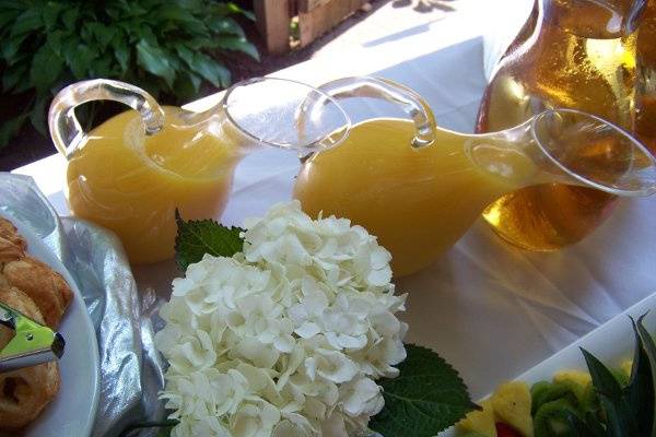 Summer Engagement BrunchFresh Orange Juice, Apple Juice and Peach Nectar-Spumante Bellinis