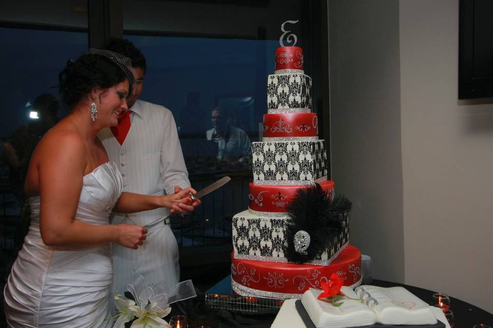 Red and black wedding