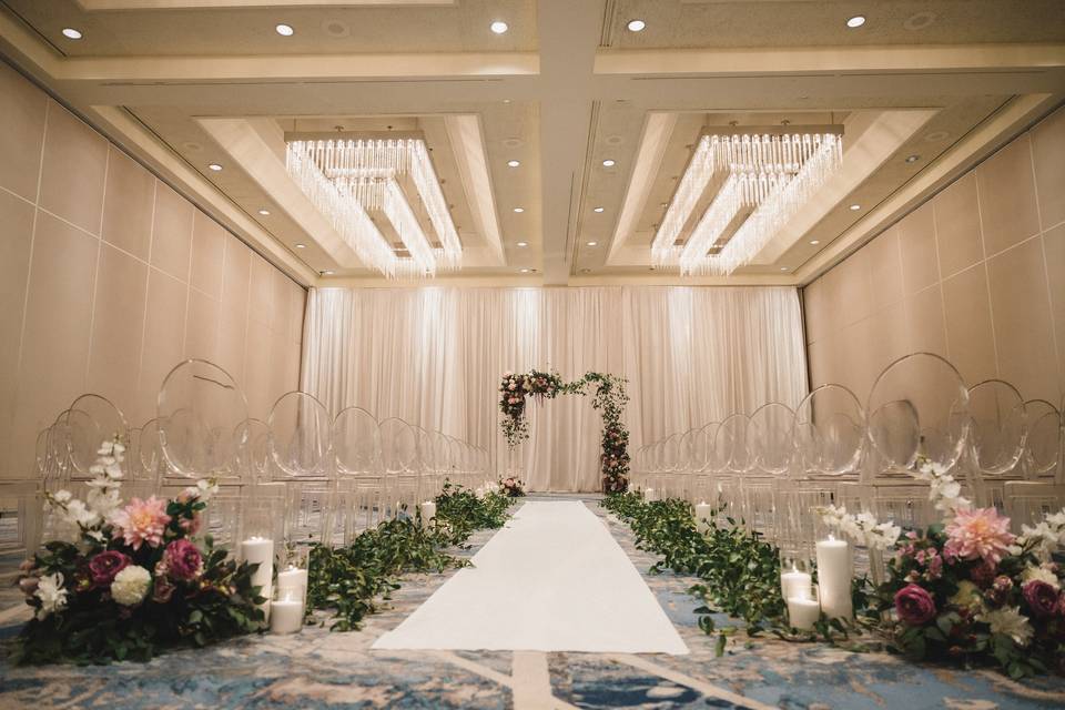 Ballroom wedding ceremony