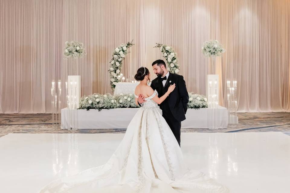 Ballroom wedding reception