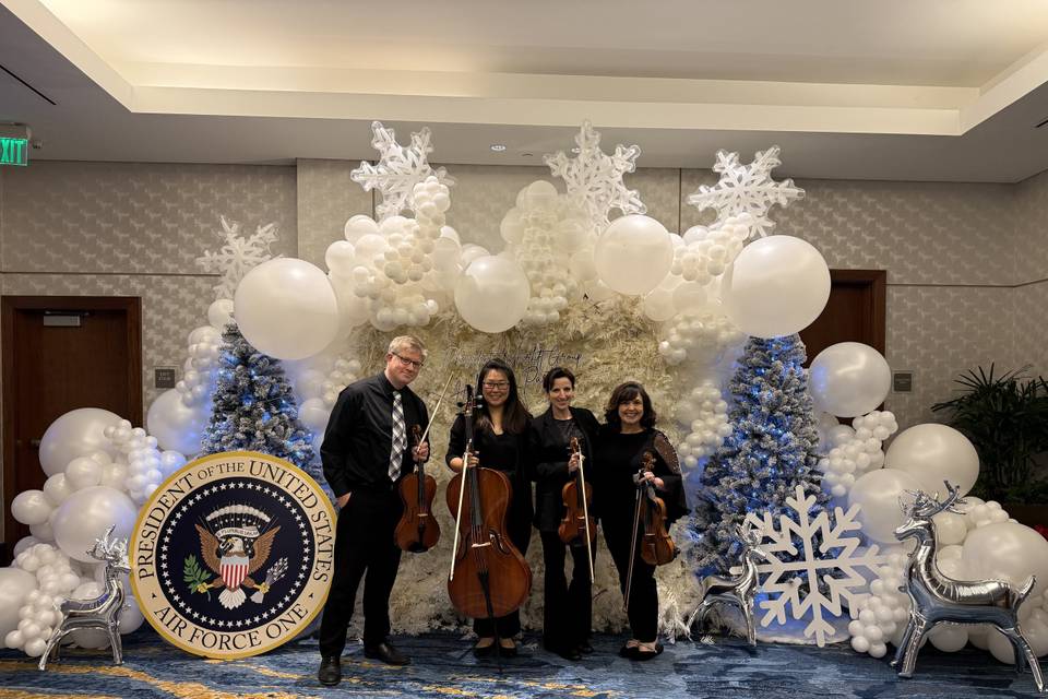 Performance at holiday party