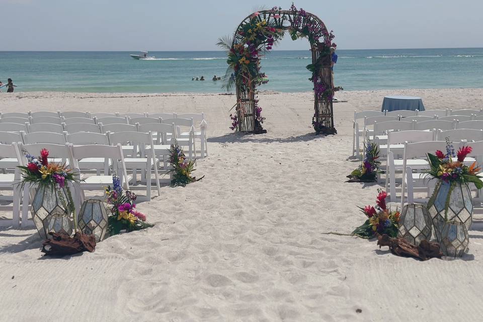 Beach Arch & Flowers
