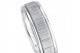 Comfort fit wedding band crafted from 14k white gold with matte finish and high polish finish edges.