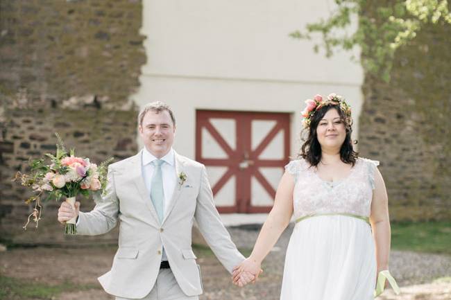 Couple holding hands