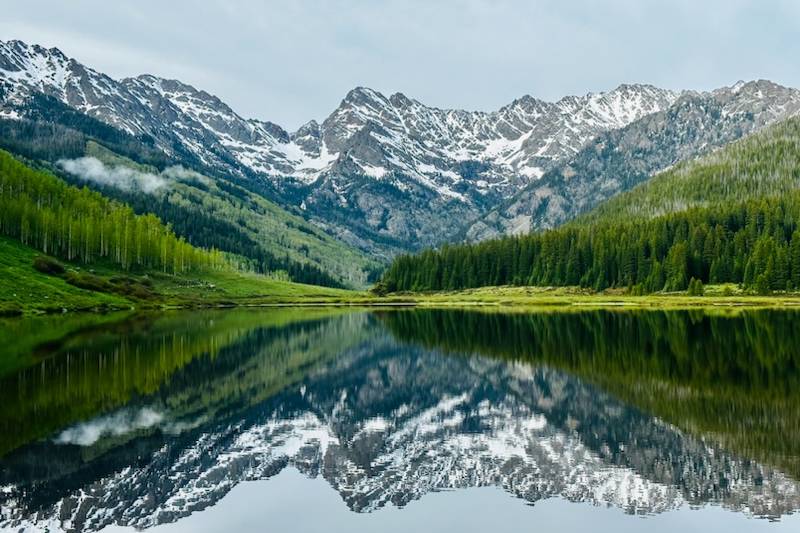 Piney Lake with Snow