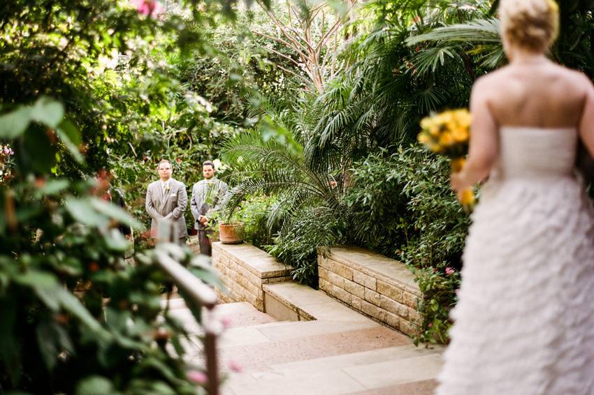 A butterfly house wedding