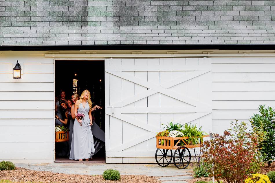 Bride going out