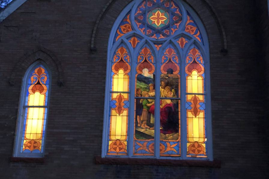 Stained Glass View At Dusk
