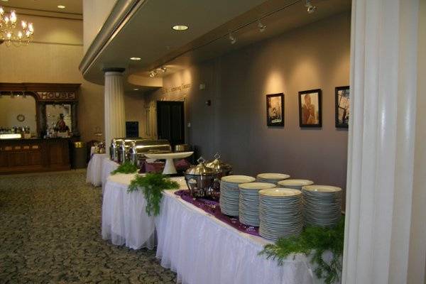 Upper Lobby ~ Buffet Tables