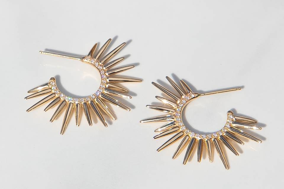 14k Gold Urchin Luxe Earrings