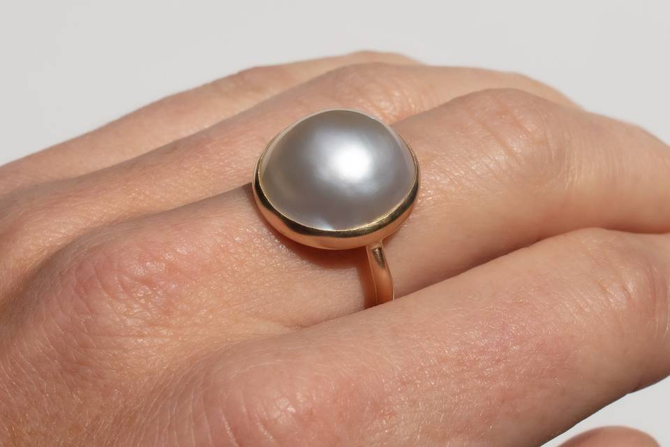 South Sea Mabe Pearl Ring