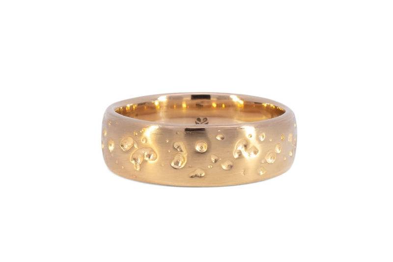 Tumbled Lava Rock Wedding Band