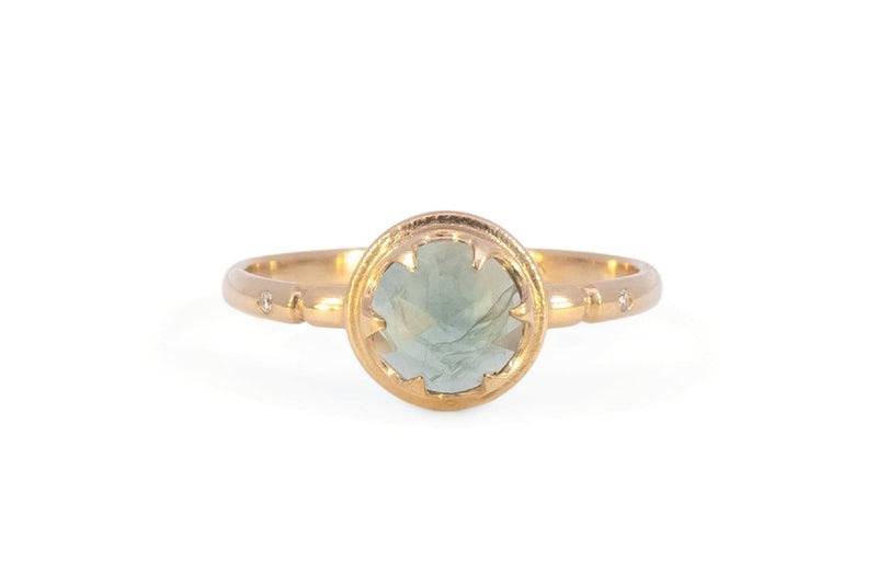 Rose Cut Montana Sapphire Ring