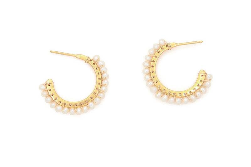Freshwater Pearl Hoops
