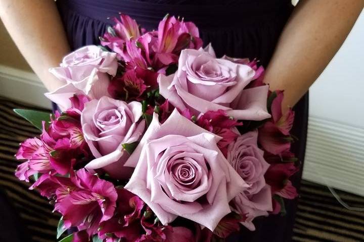 Pink and violet bouquet