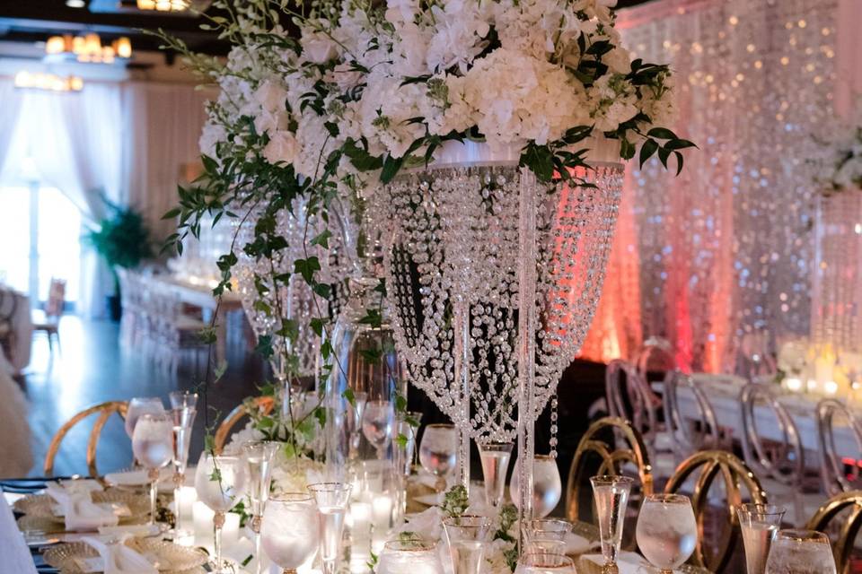 Reception tablescape