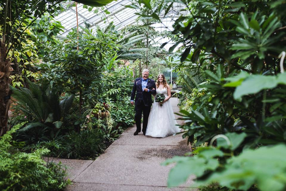 Bride and father