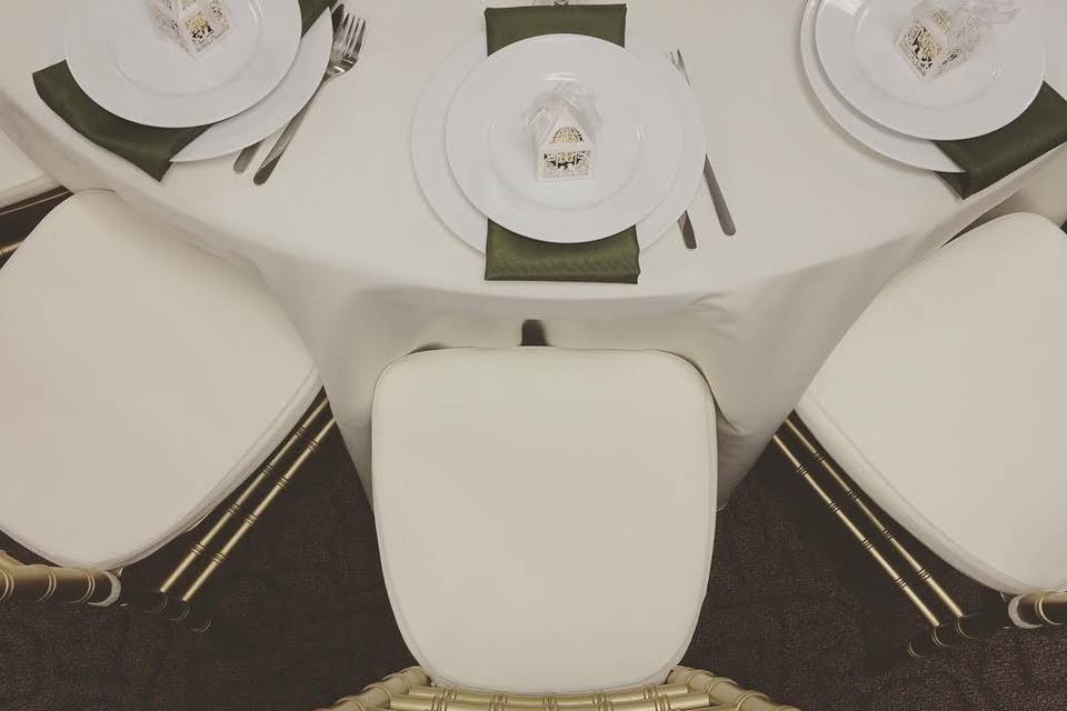 Gold chiavari chairs