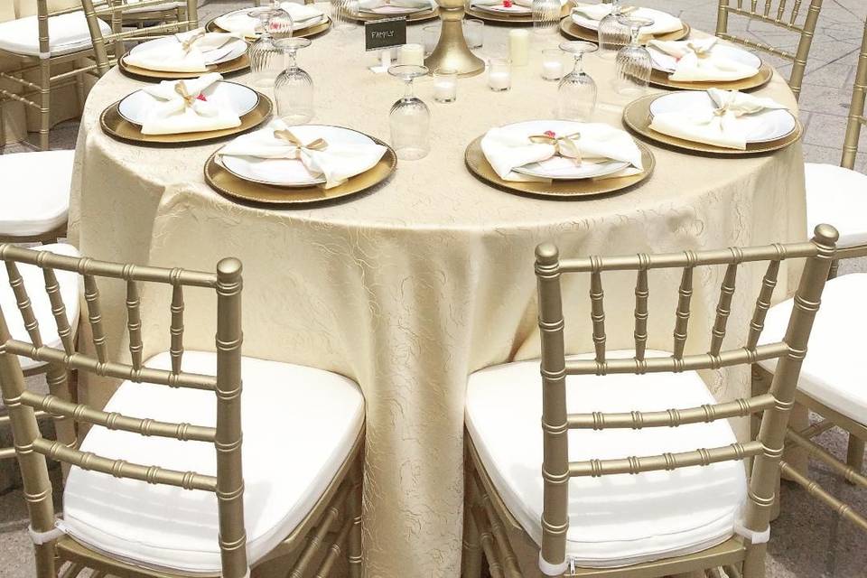 Gold chiavari chairs