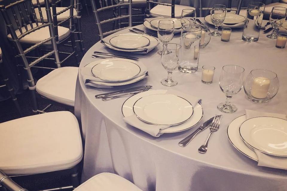 Silver chiavari chairs