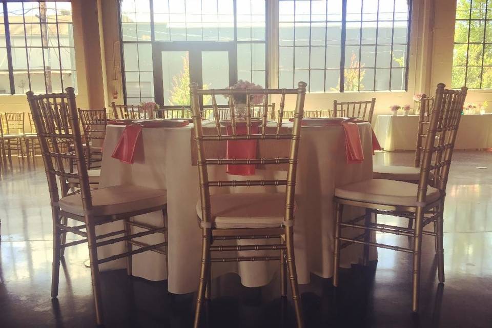 Gold chiavari chairs