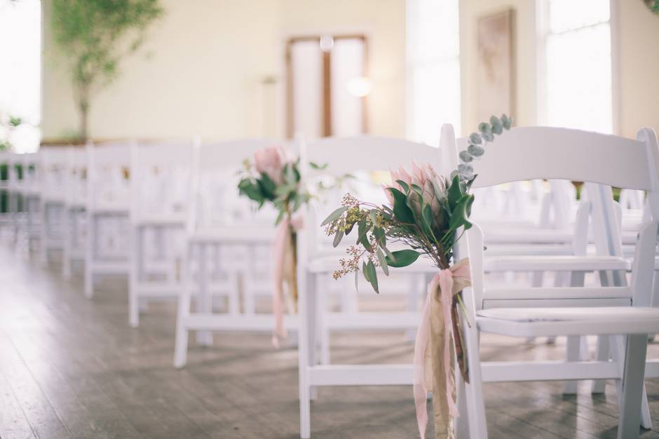 White folding chairs