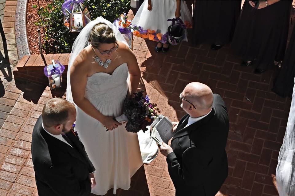 Balcony view of ceremony