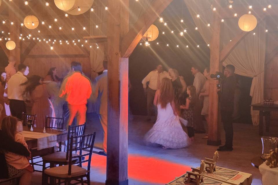 Bride dancing