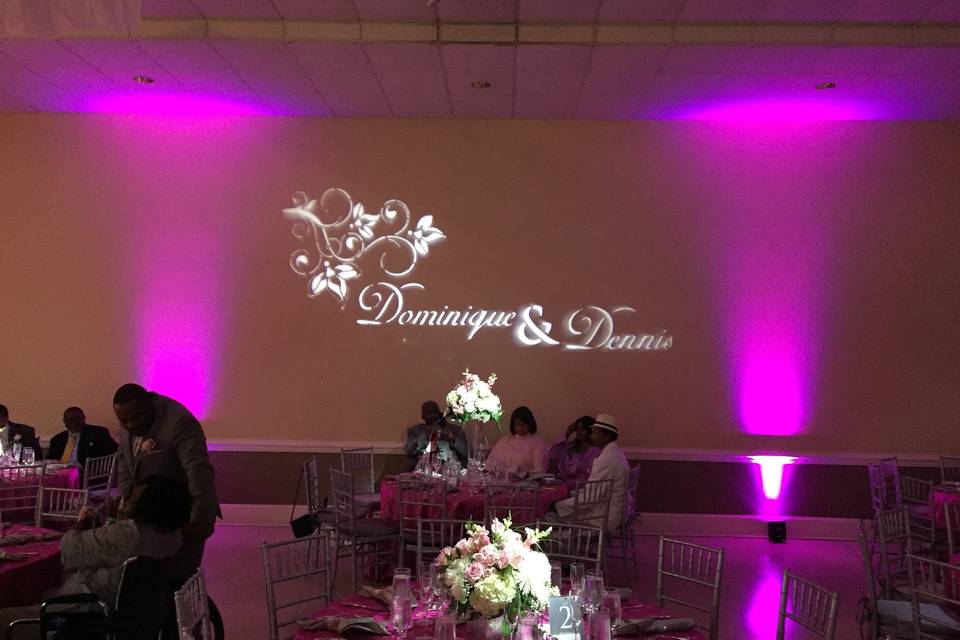 Up-lighting & monogram