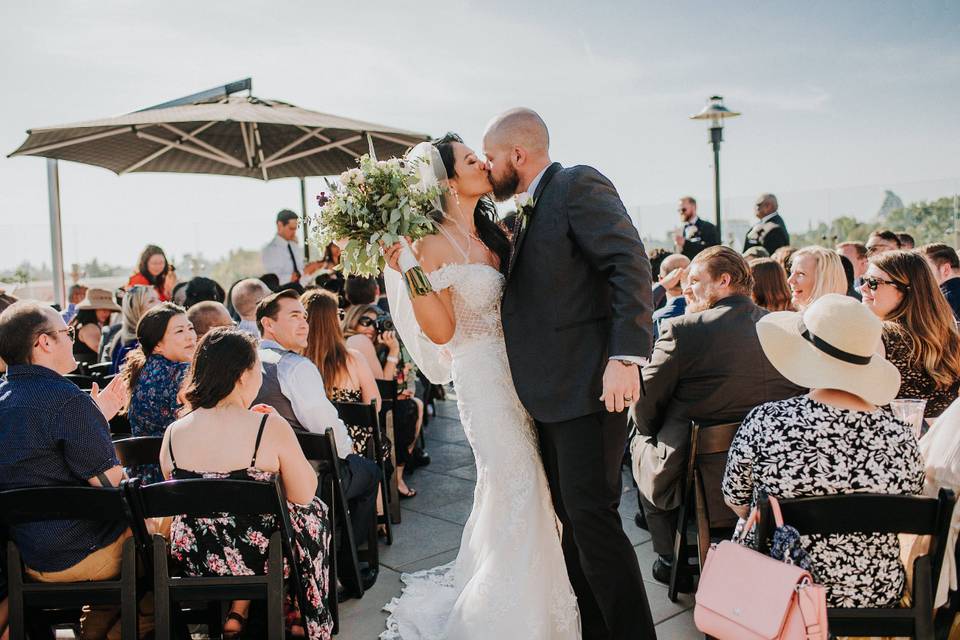 A rooftop ceremony