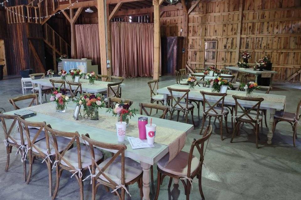 Barn Wedding Set Up