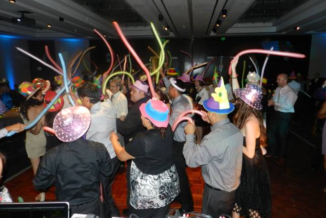 Crowd having a blast
