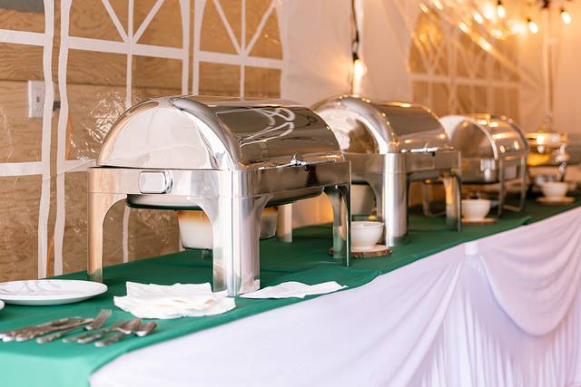 Catering tent setup