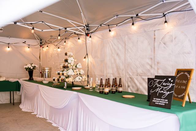 Catering tent setup