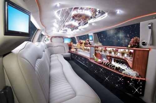 Interior of a limousine