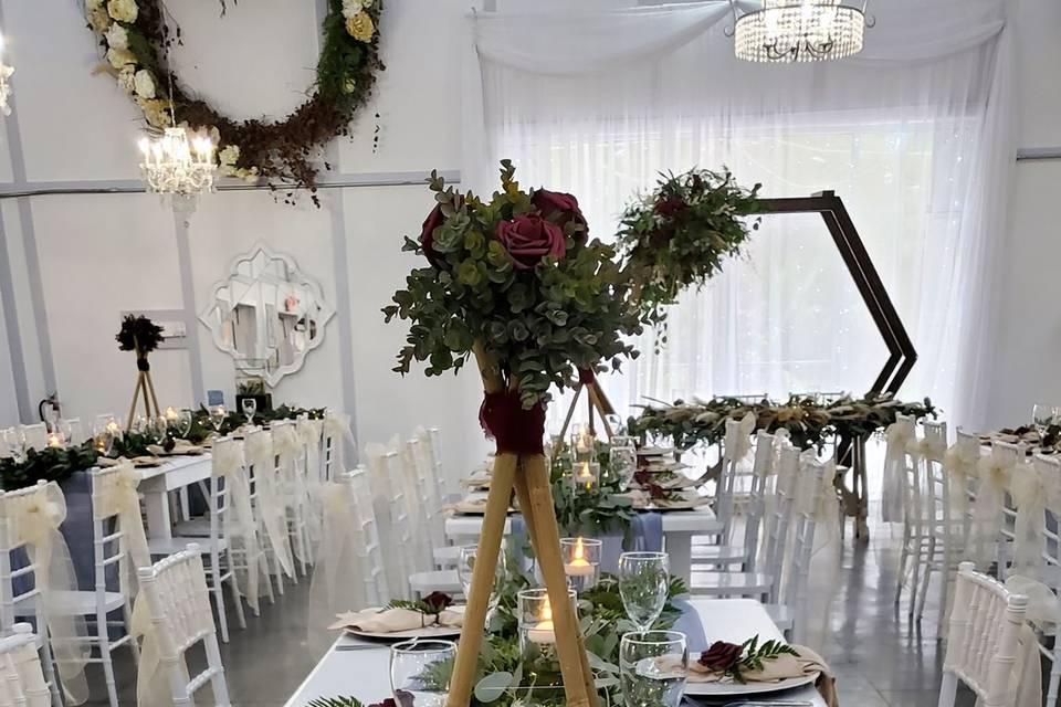Saxon's Greenery on tables