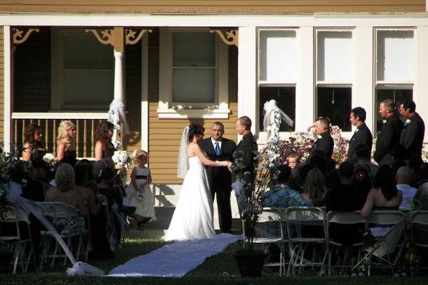 The Kern County Museum can help you  create the wedding of your dreams in our one of a kind venue. A ceremony can take place any where on site, it's completely up to you. Image of Lopez-Hill House.