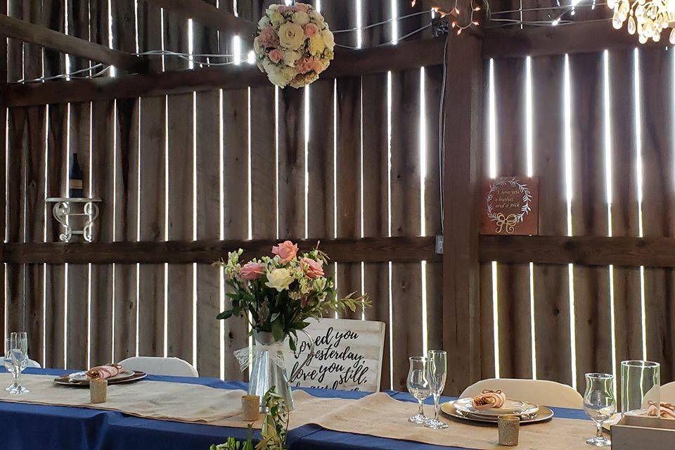 Reception decor