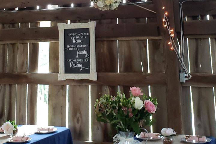 Reception decor