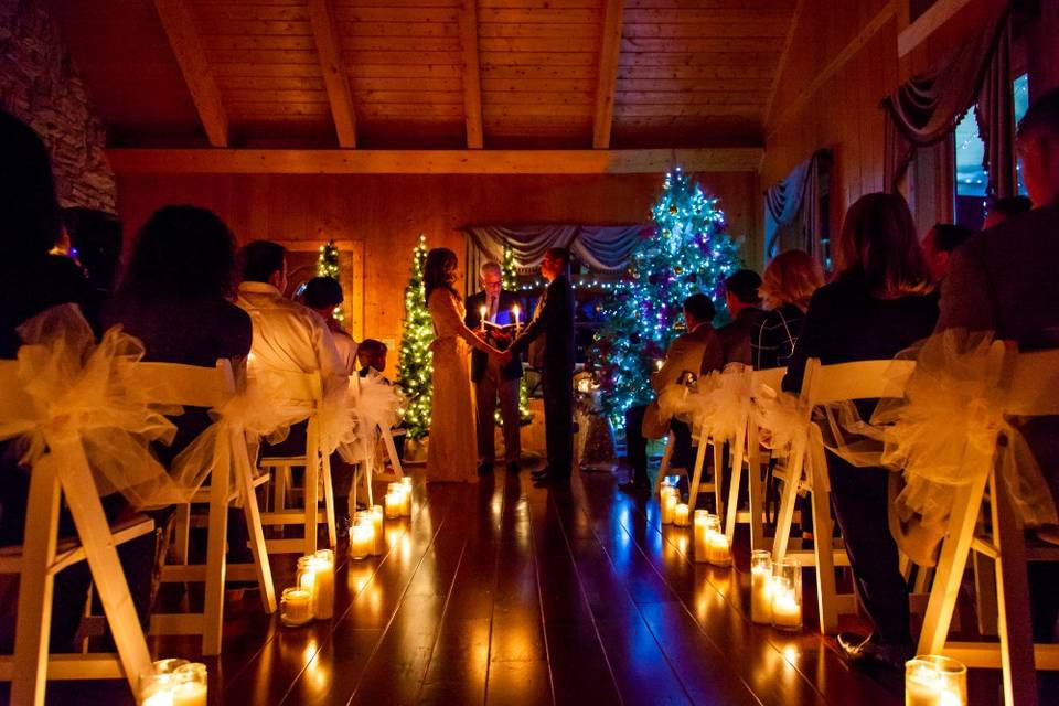 Indoor wedding ceremony