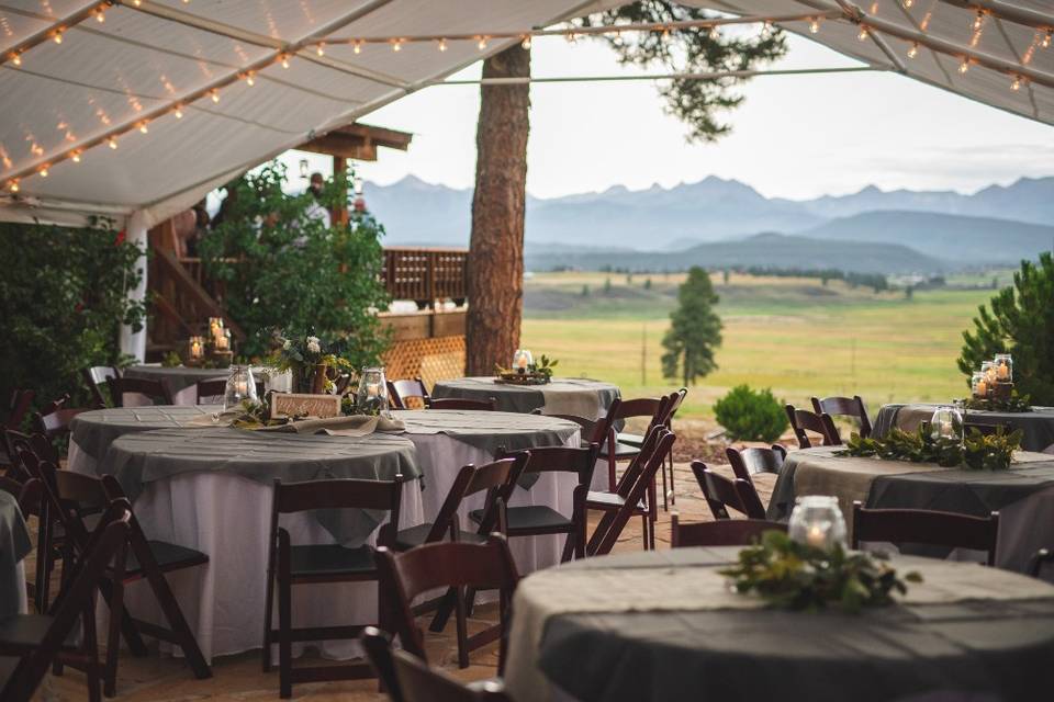Country wedding setting