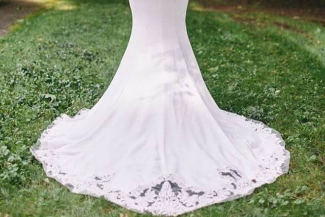 Long back gown
