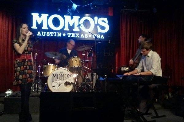 Performing at Momo's Jazz Happy Hour, downtown Austin.