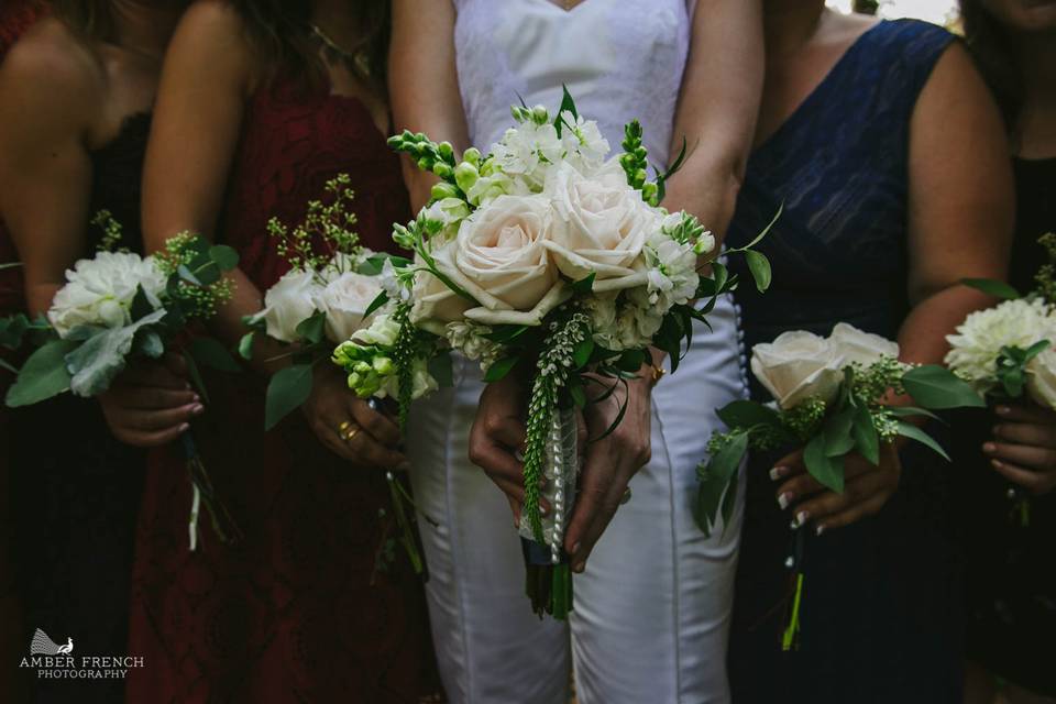 Bridal party bouquets